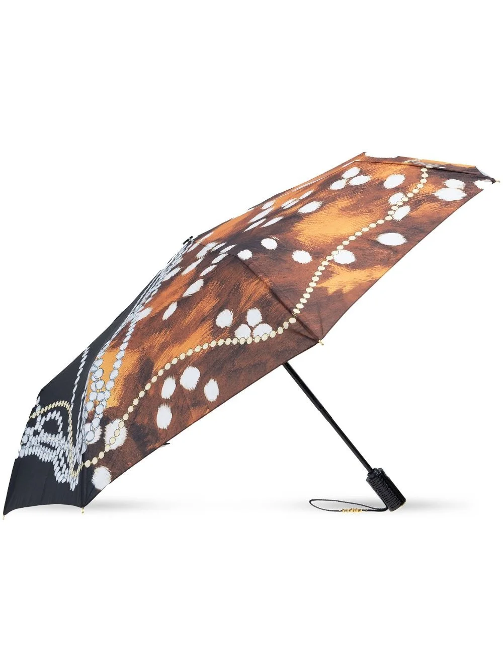 strung-pearls logo-print compact umbrella - 1