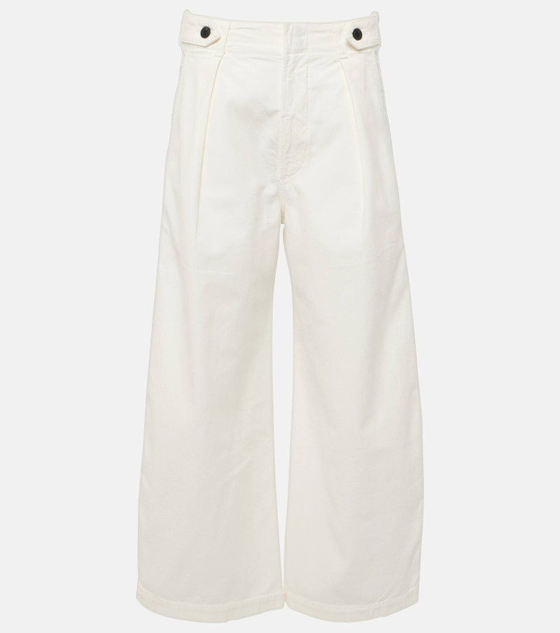 Payton high-rise twill wide-leg pants - 1