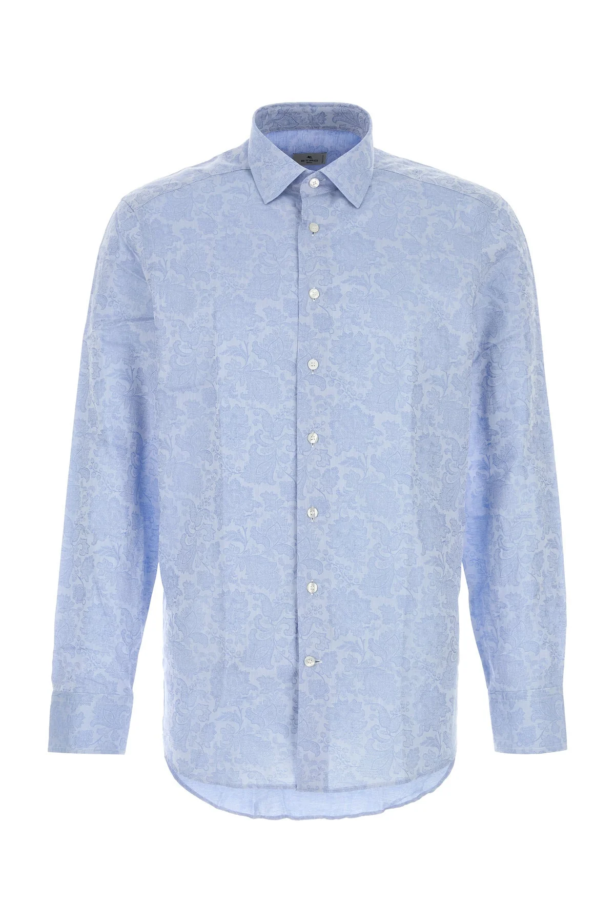 Light blue jacquard shirt - 1