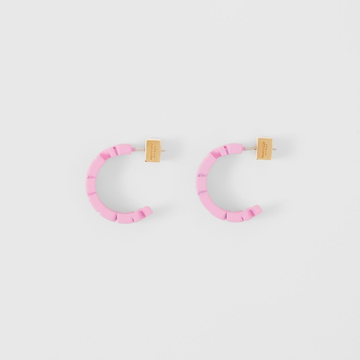 Varnished Logo Hoop Earrings - 1