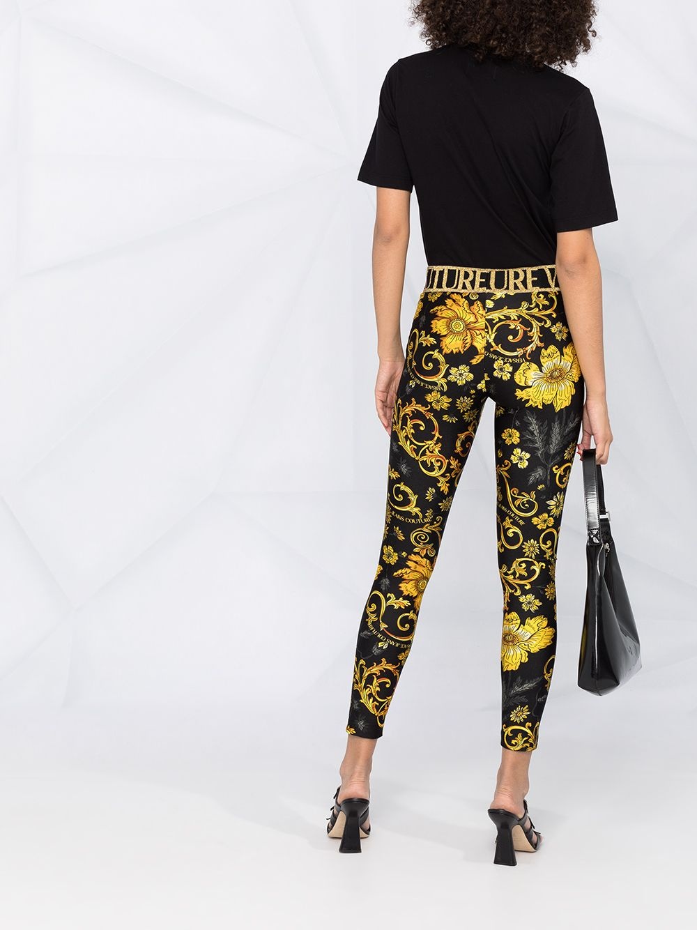 baroque-print leggings - 4