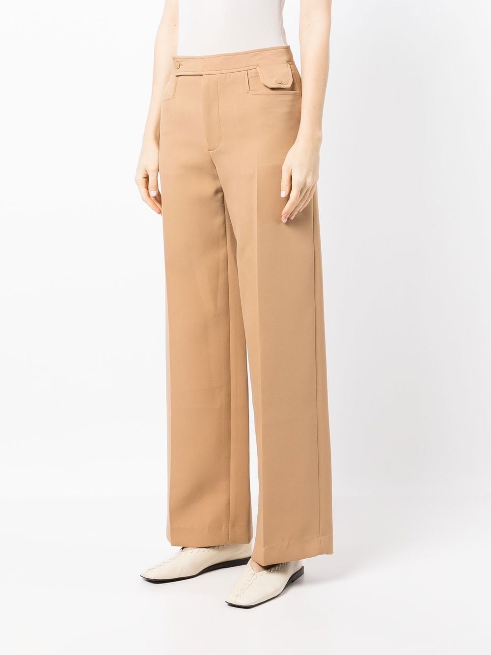 pressed-crease straight trousers - 3