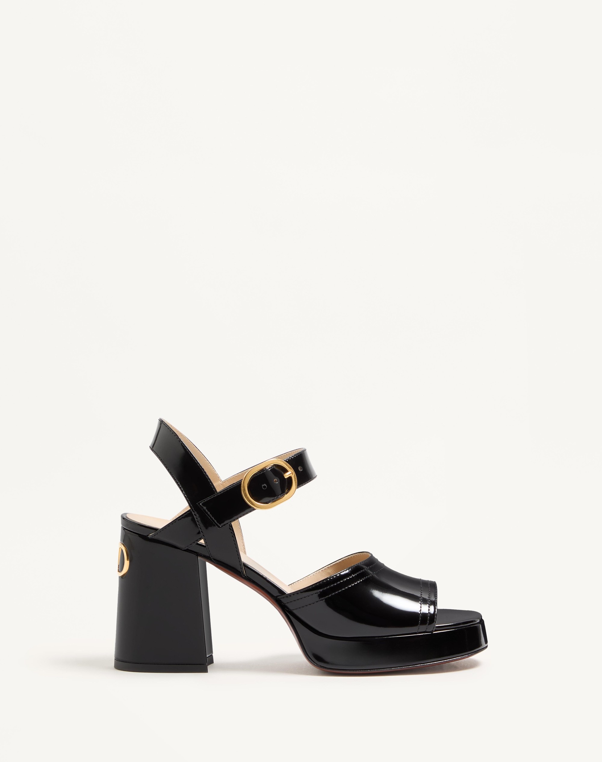 FAWCETTE PLATFORM SANDAL IN POLISHED CALFSKIN 100MM - 1