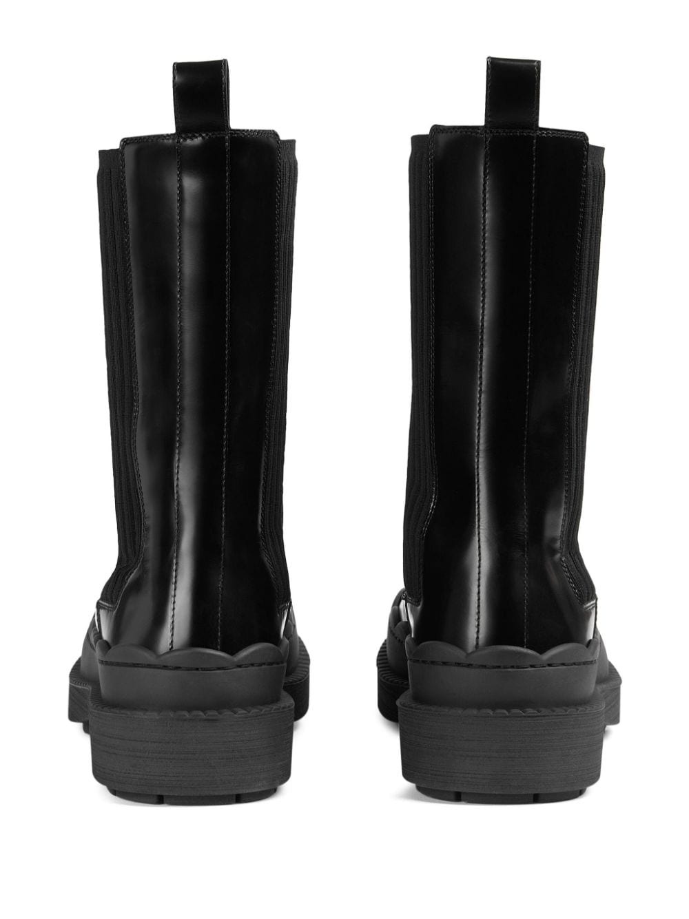 Interlocking G-logo leather boots - 3