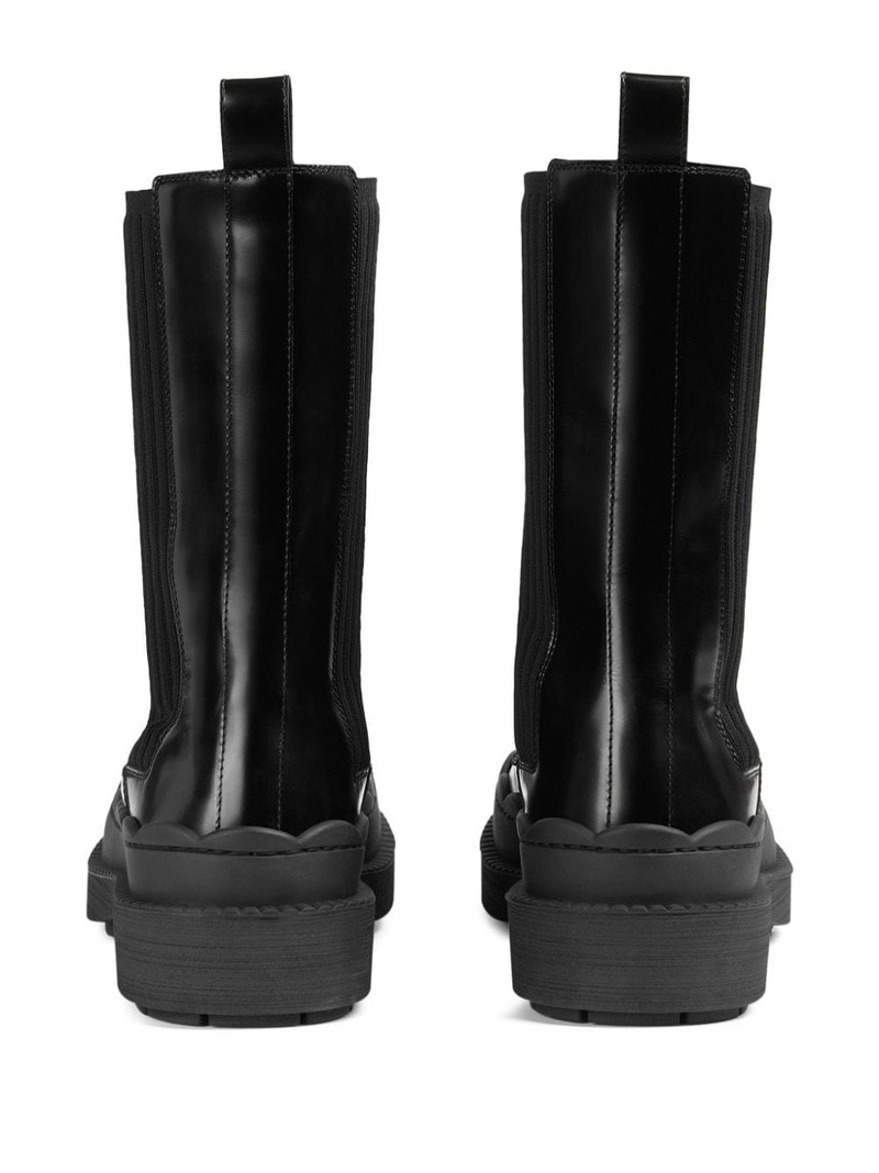 Interlocking G-logo leather boots 3