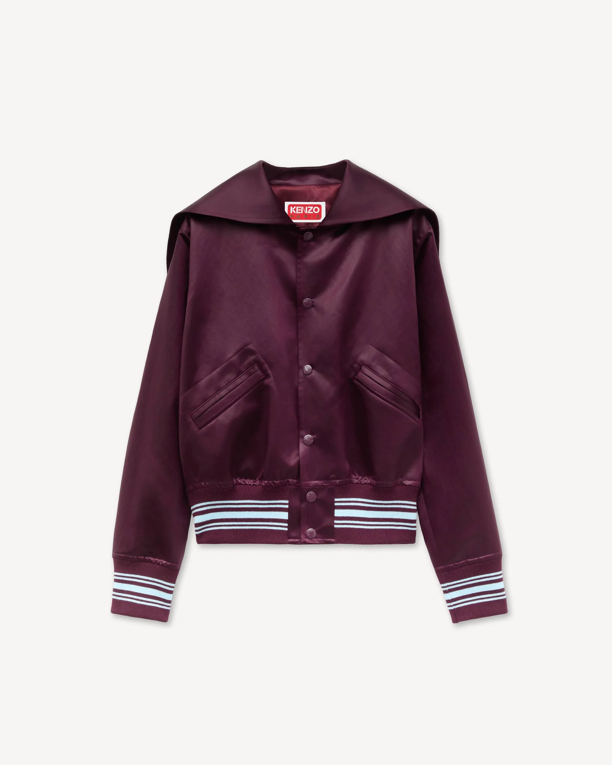 'KENZO Varsity' cropped bomber in satin - 1