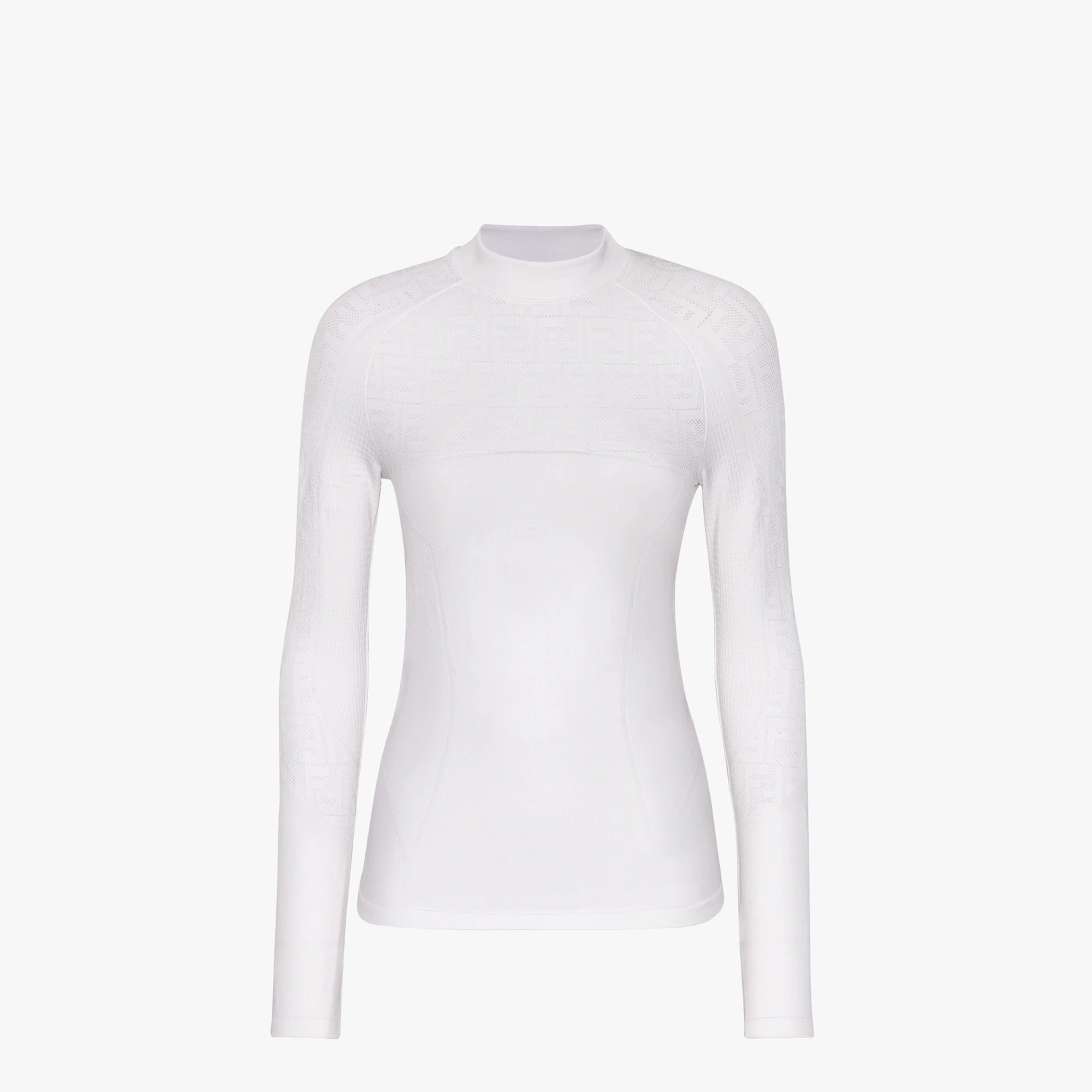 White tech fabric sweater - 1
