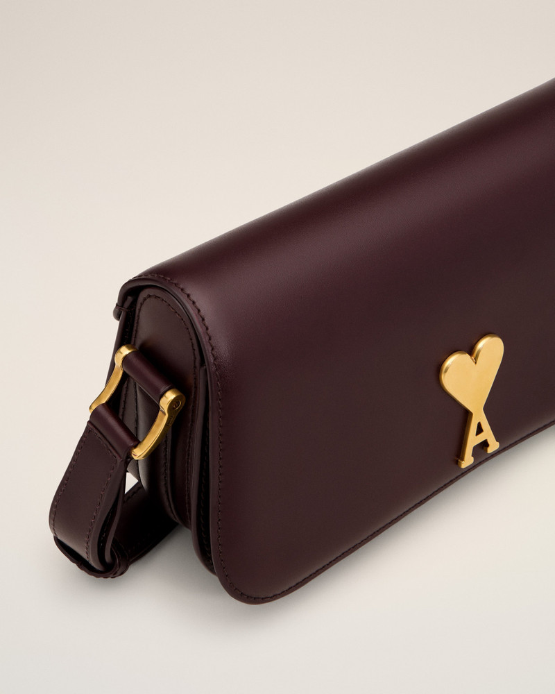 BURGUNDY LEATHER SHOULDER BAG PARIS PARIS BAG 4