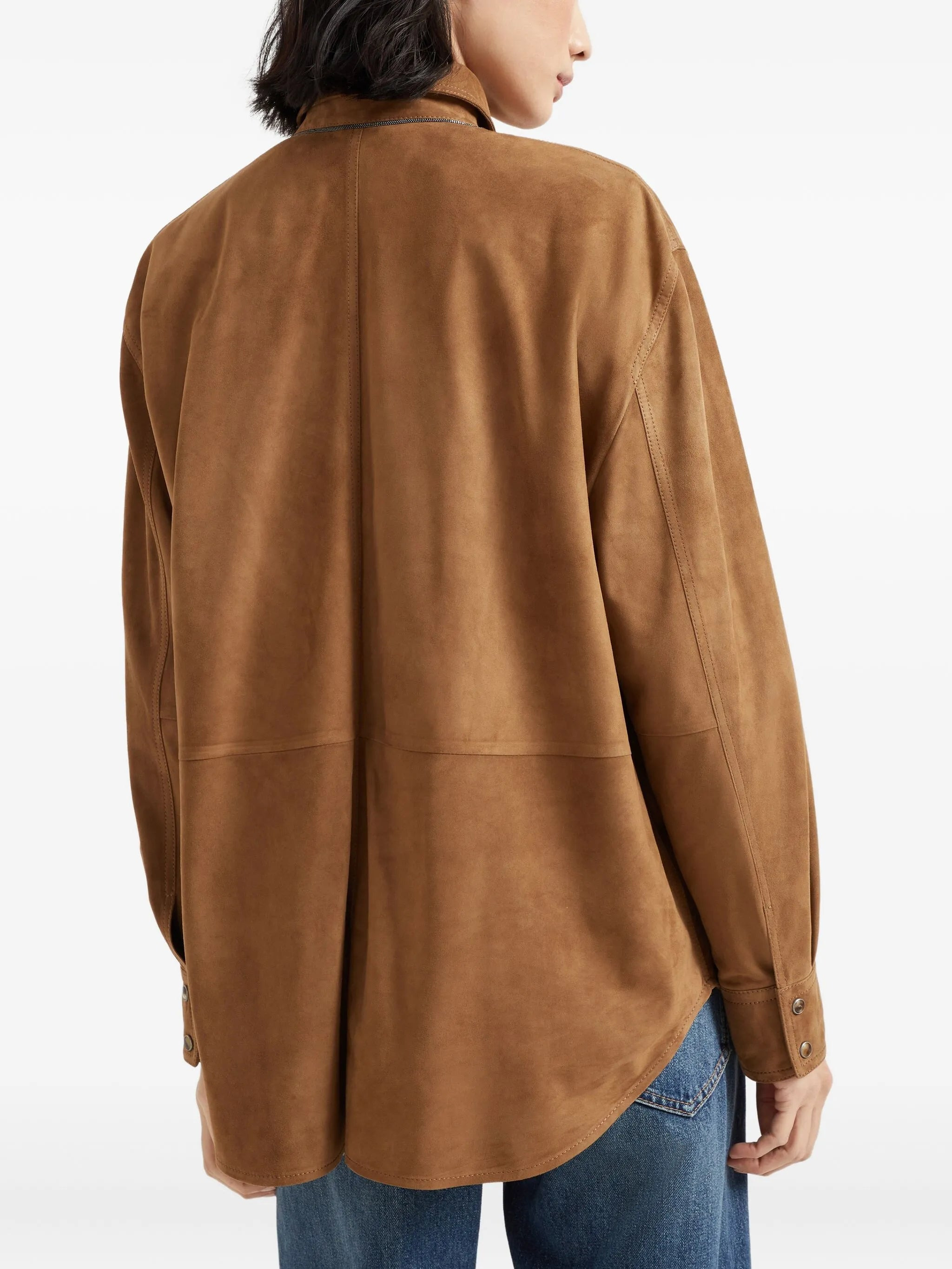 Brunello Cucinelli Leather Shirt - 5