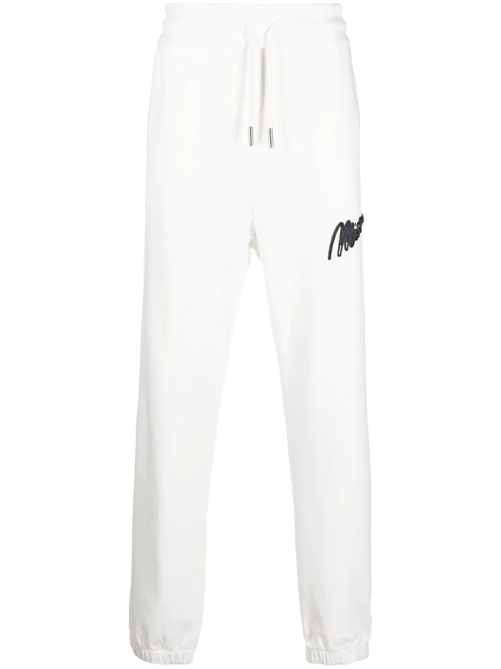 embroidered-logo cotton track pants - 1