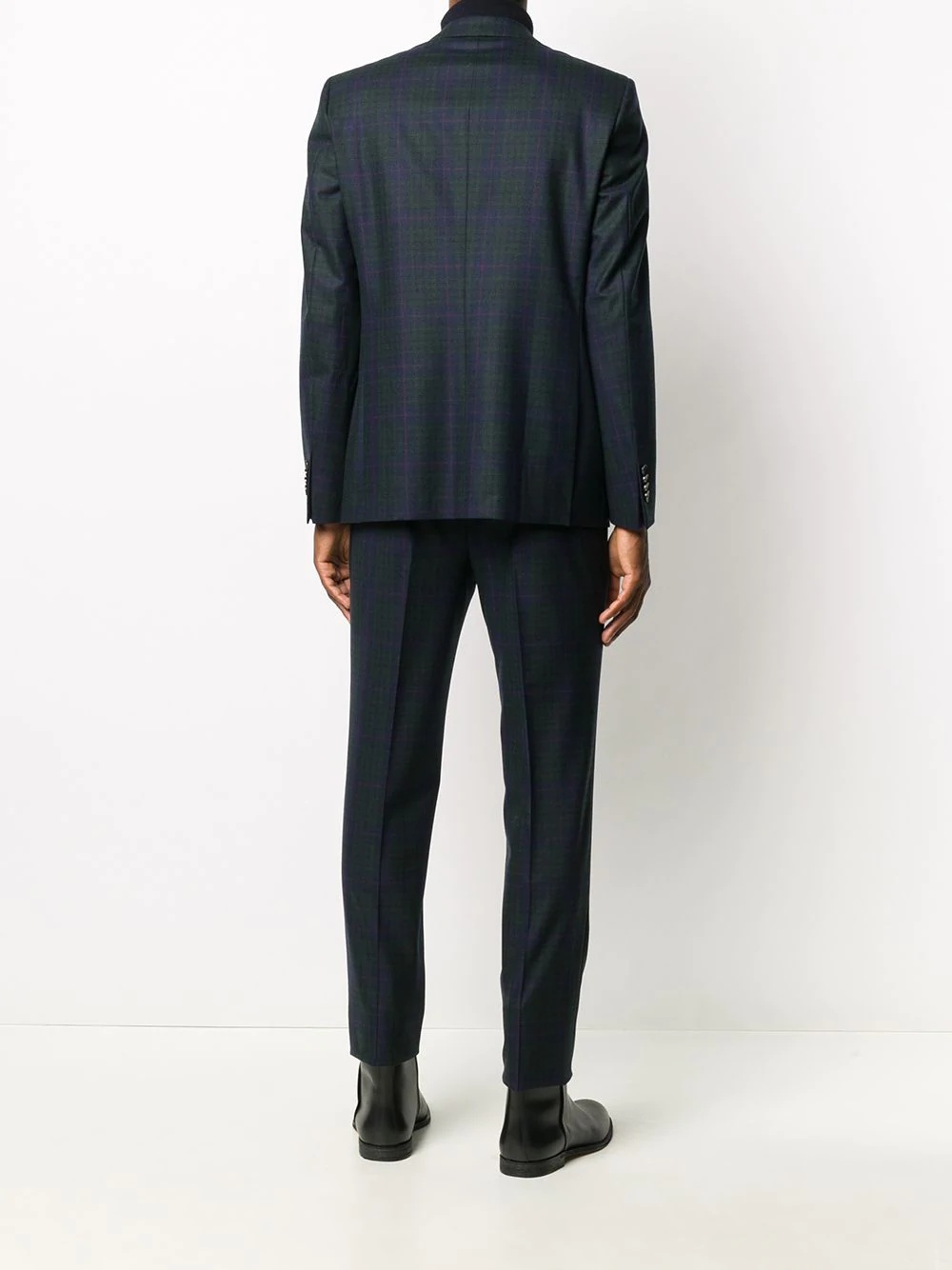 checked two-piece suit - 4