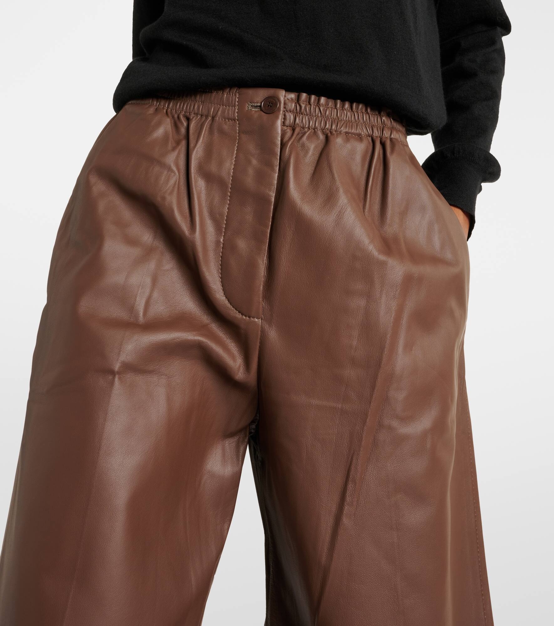 Leather sweatpants - 4