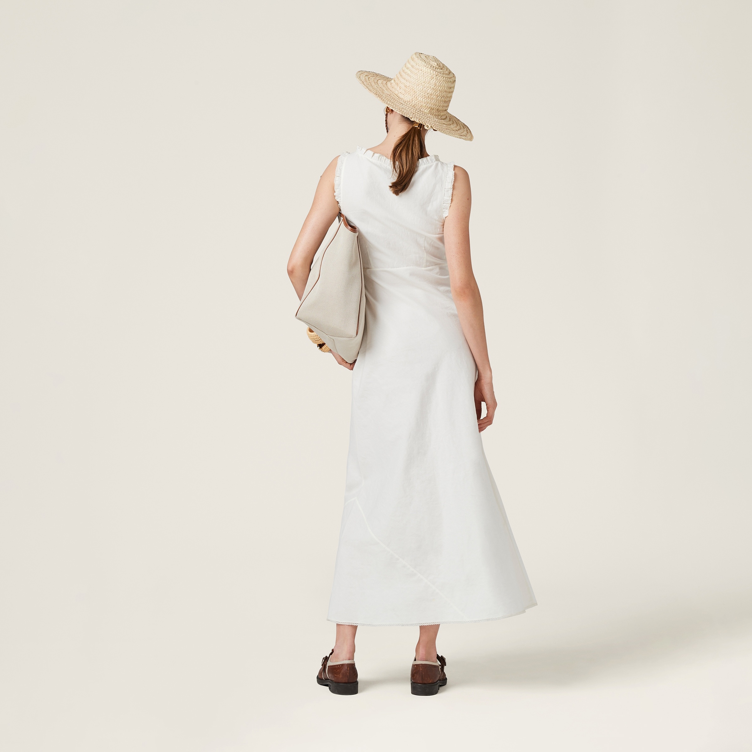 Long slubbed canvas dress - 3