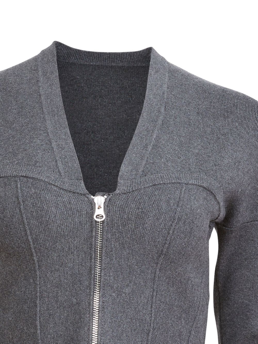 zip-up bustier cardigan - 2
