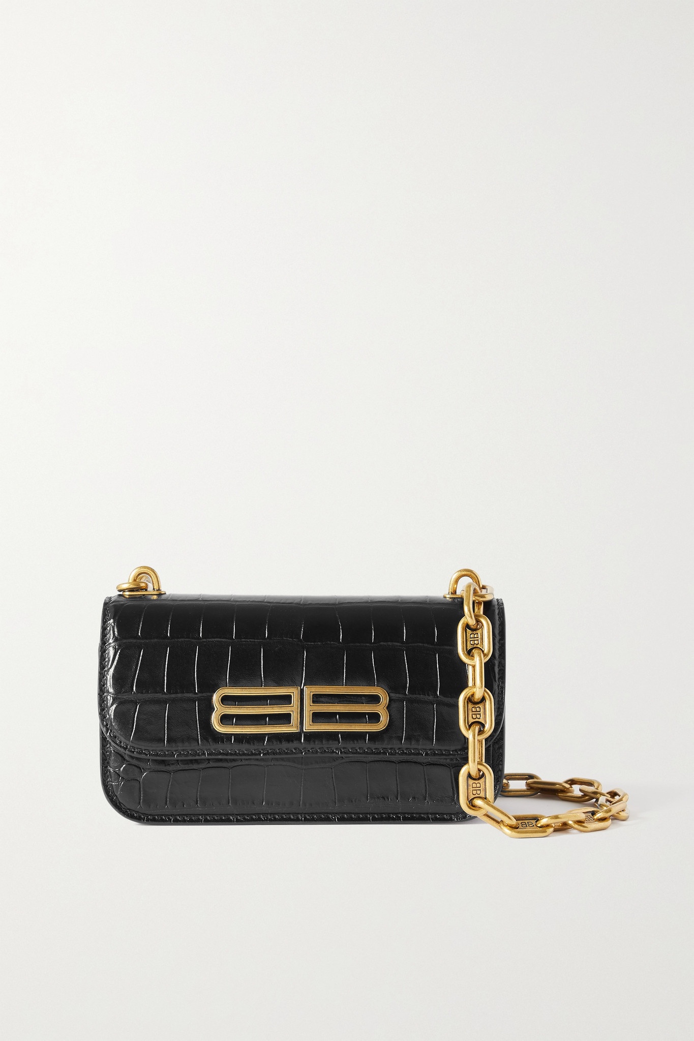 Gossip XS croc-effect leather shoulder bag - 1