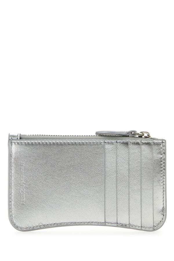 Alexander Mcqueen Woman Silver Leather Card Holder - 3