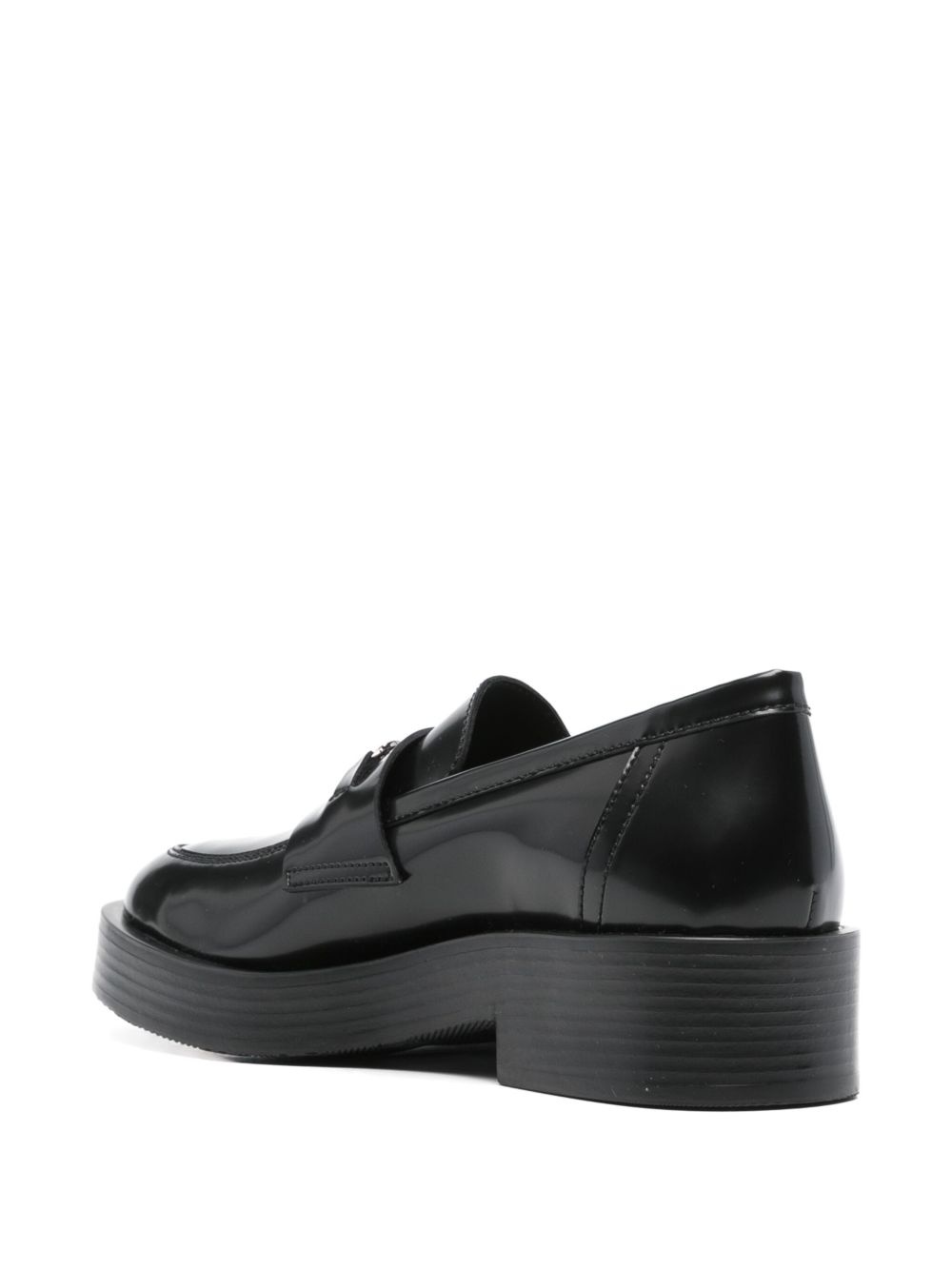 logo-plaque loafers - 3