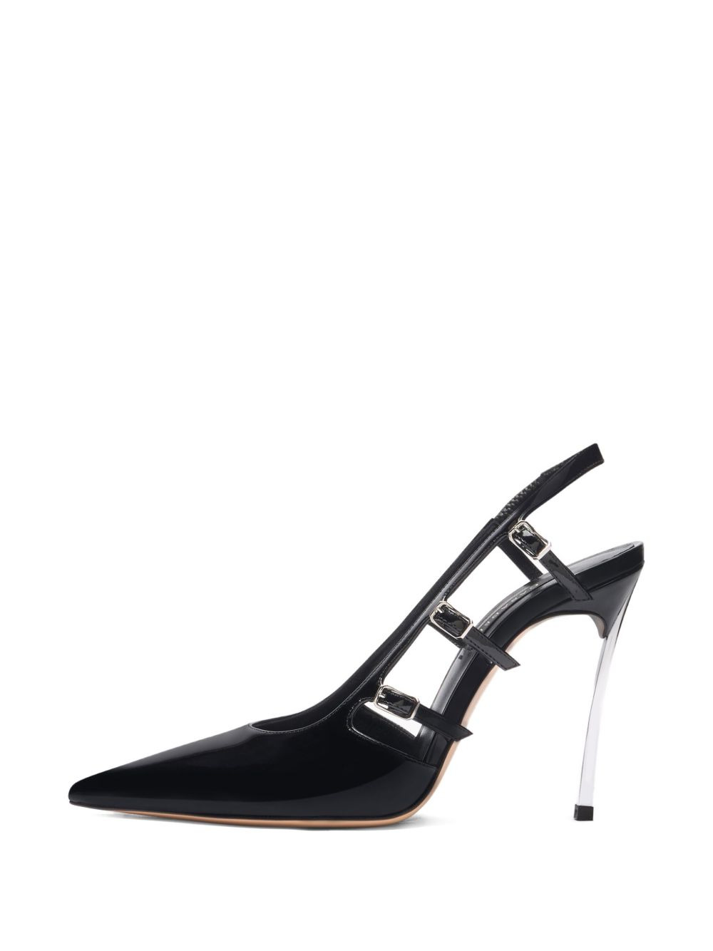 100mm cut-out slingback heeled pumps - 4