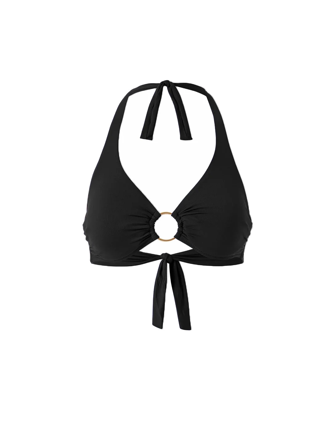 BRUSSELS BLACK BIKINI TOP - 1