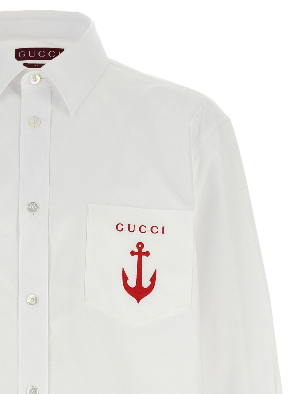 logo-embroidered poplin shirt - 3
