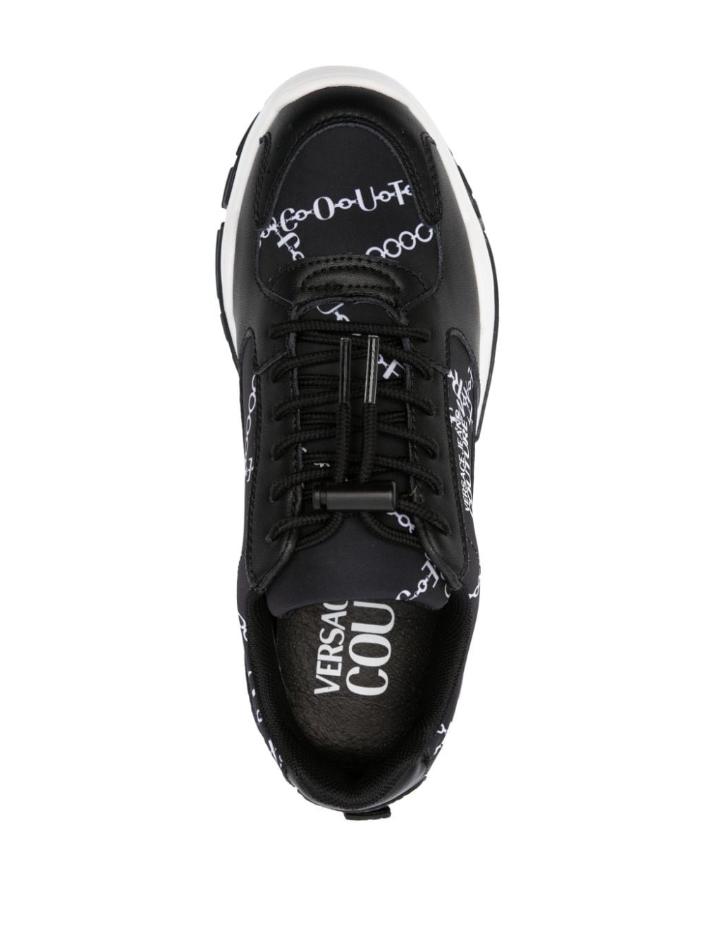 chain-link print panelled sneakers - 4