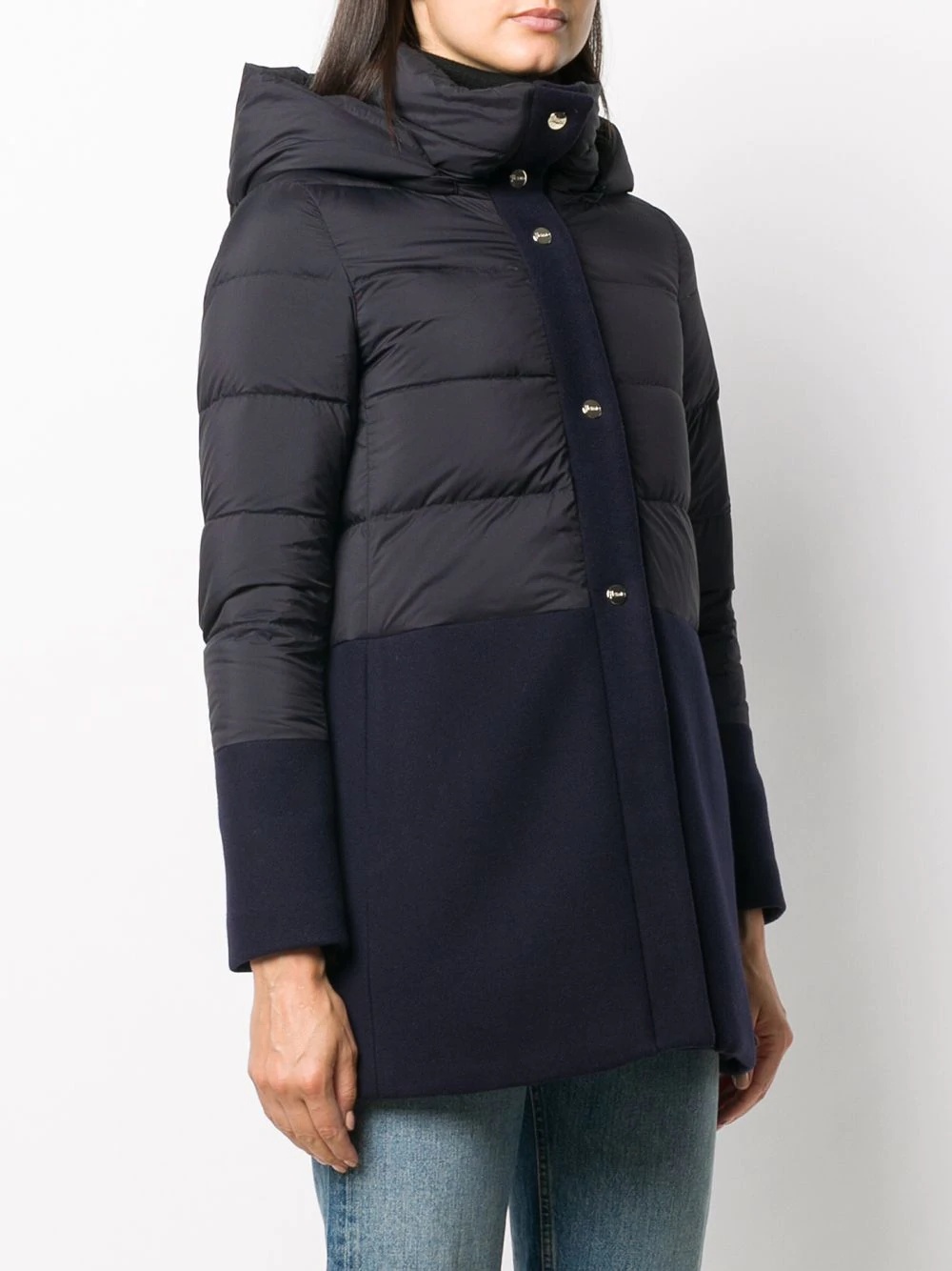 panelled padded coat - 3