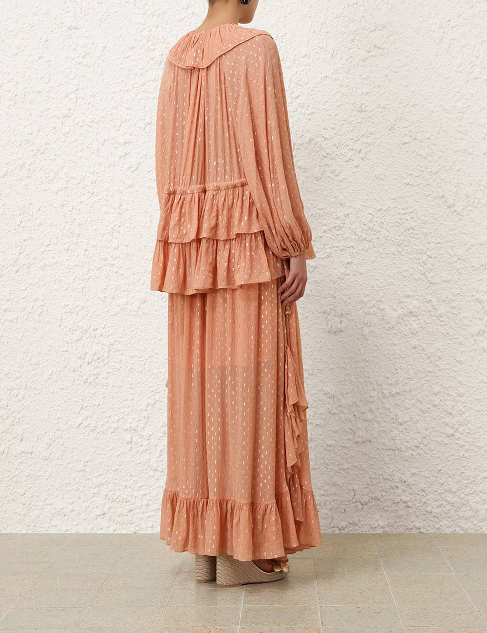 RHIANNON METALLIC FRILL TOP - 4