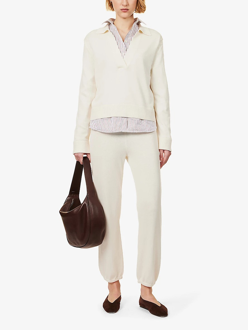 SIMKHAI Open-collar cotton and cashmere-blend jumper outlook