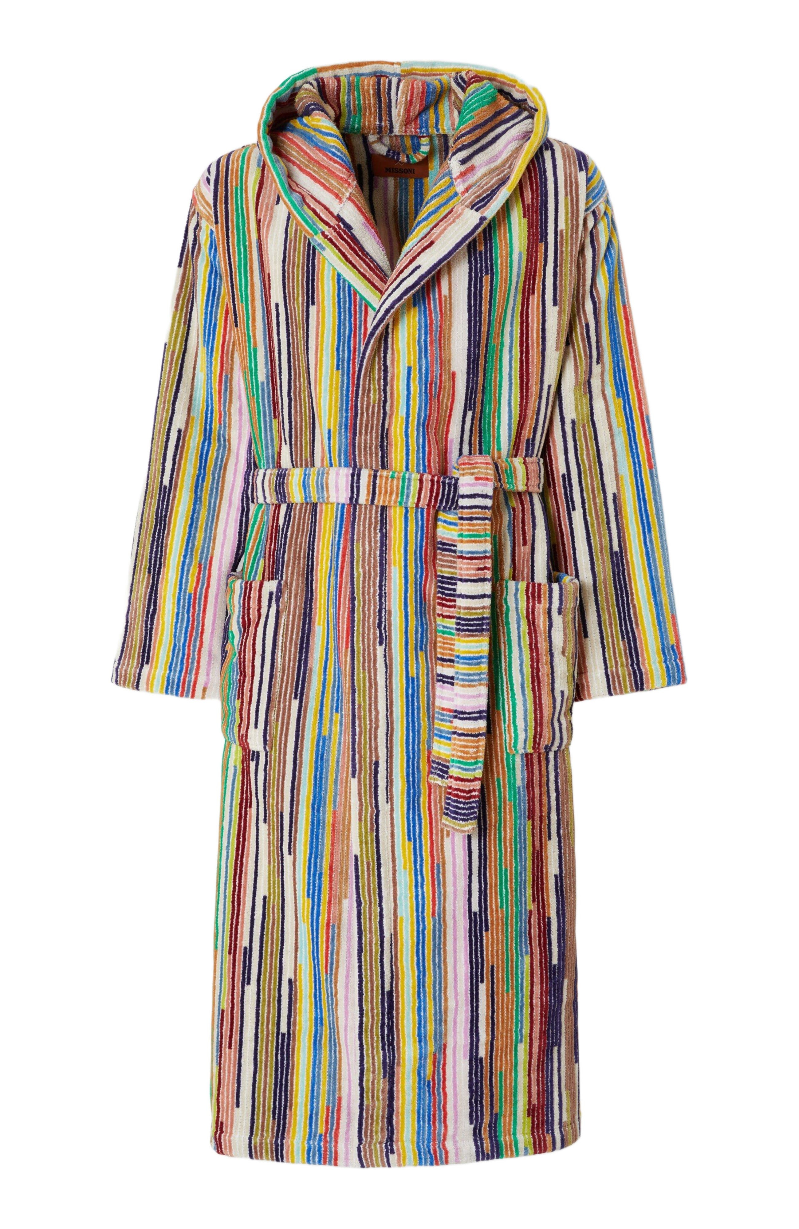 Missoni Home Melody Bathrobe In Cotton Terry With Vertical Stripes in Black at Nordstrom - 2