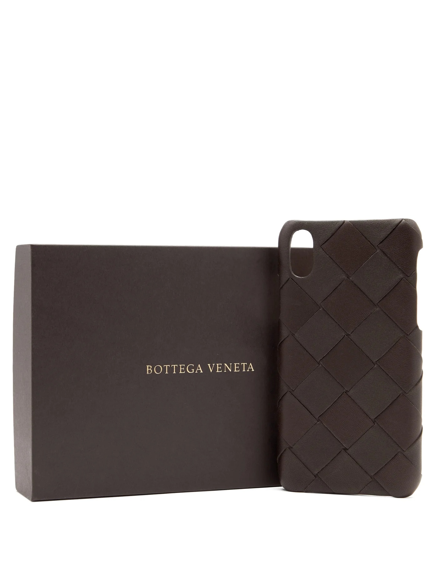 Intrecciato leather iPhone XS case - 4