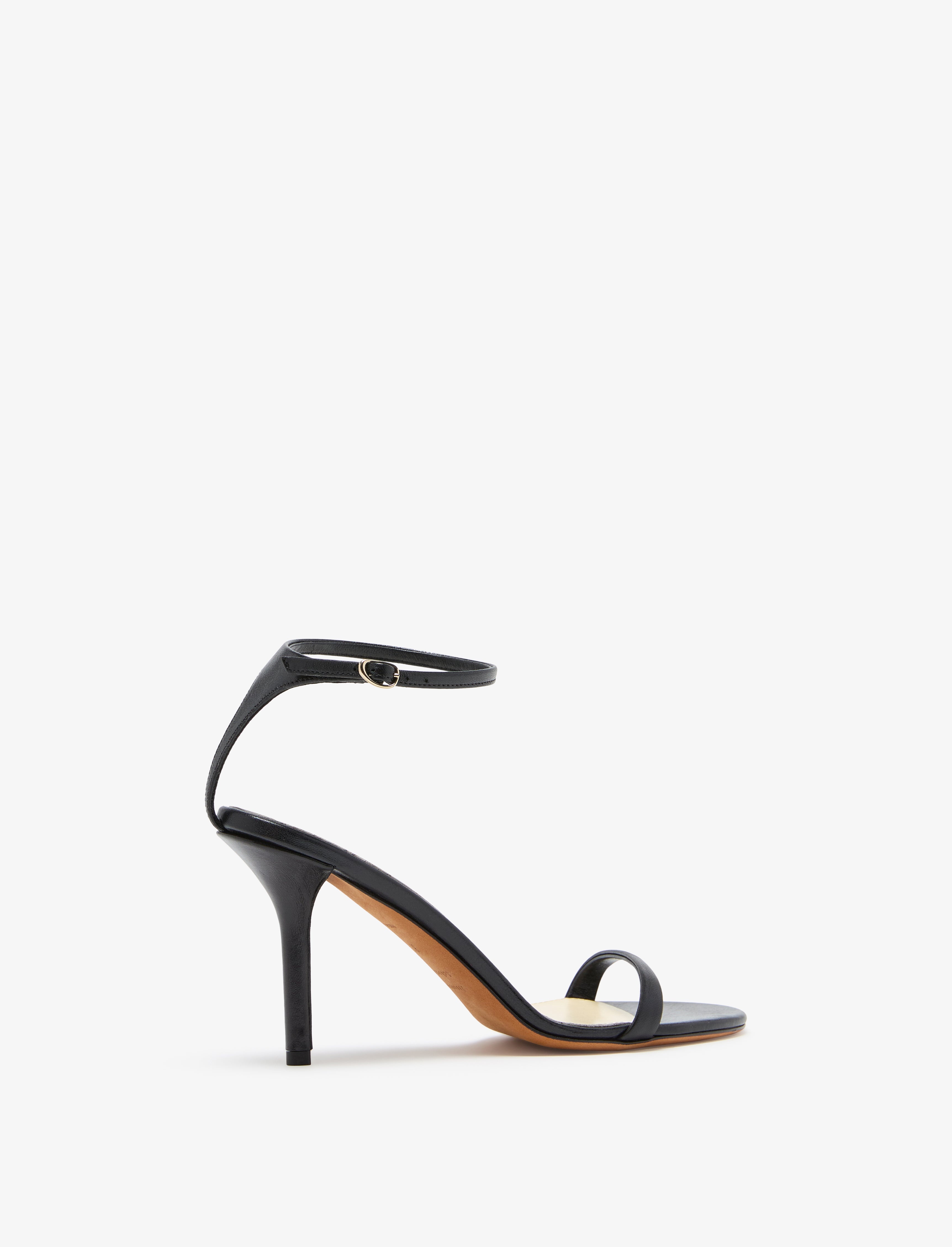 Slash Ankle Strap Sandals in Capretto Leather - 3
