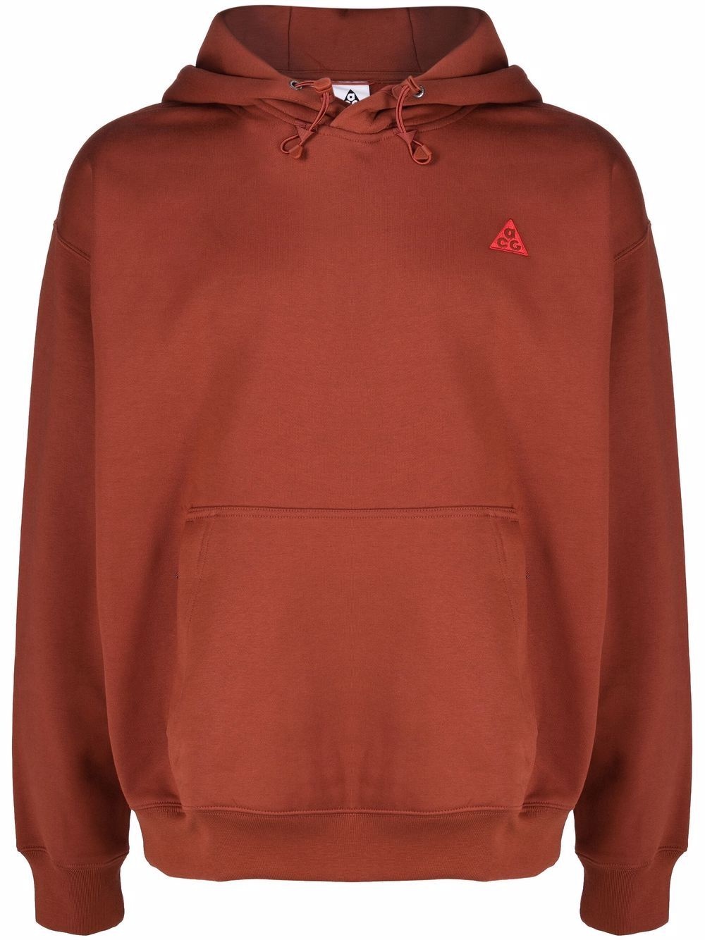 embroidered-logo hoodie - 1