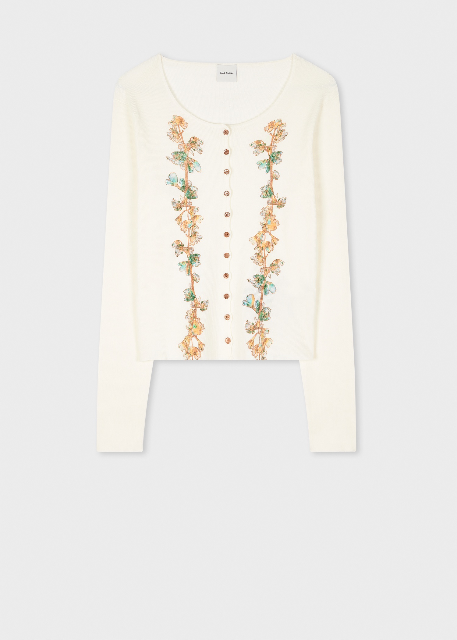 Women's Ecru Organic Cotton 'Infloressence' Cardigan - 1