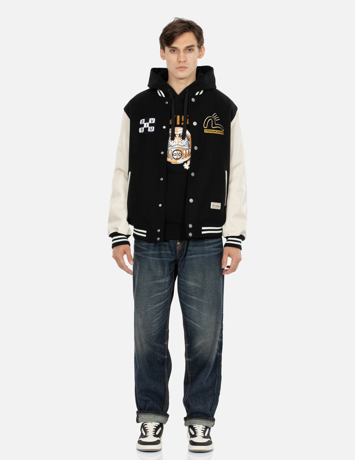 DARUMA APPLIQUÉ RELAX FIT BASEBALL JACKET - 6