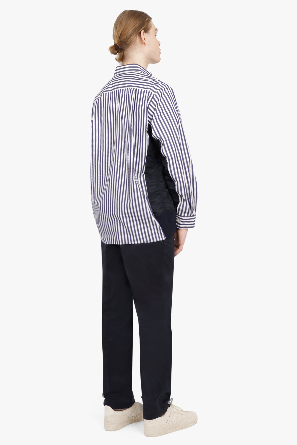 COTTON POPLIN SHIRT | NAVY STRIPE - 4