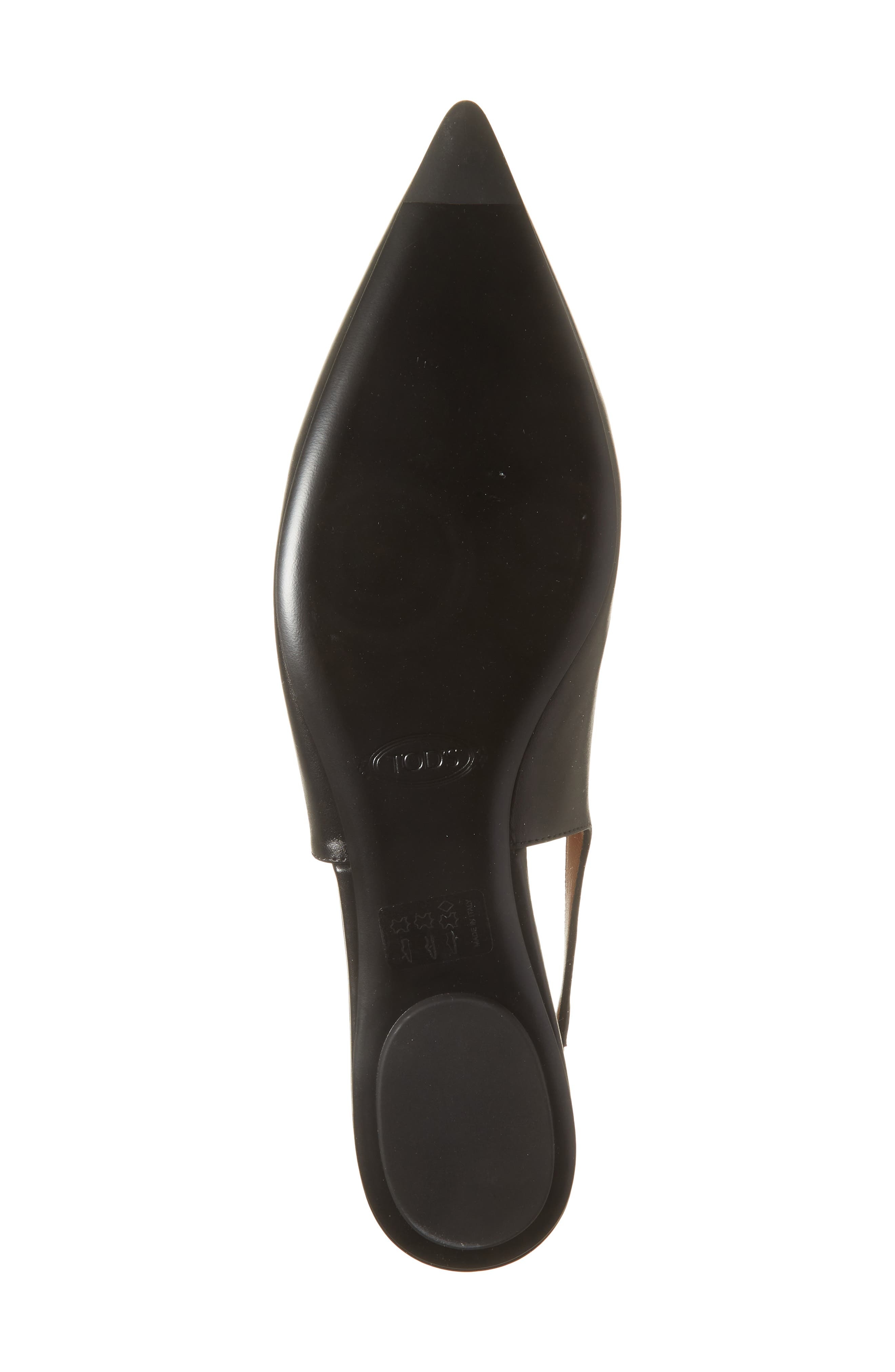 Tod's Barretta Pointed Toe Slingback Flat in Nero at Nordstrom - 6