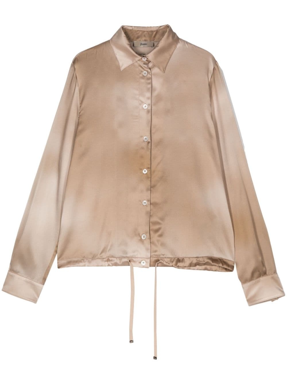 drawstring satin blouse - 1