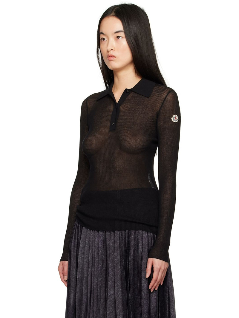 Moncler Black LS Polo outlook