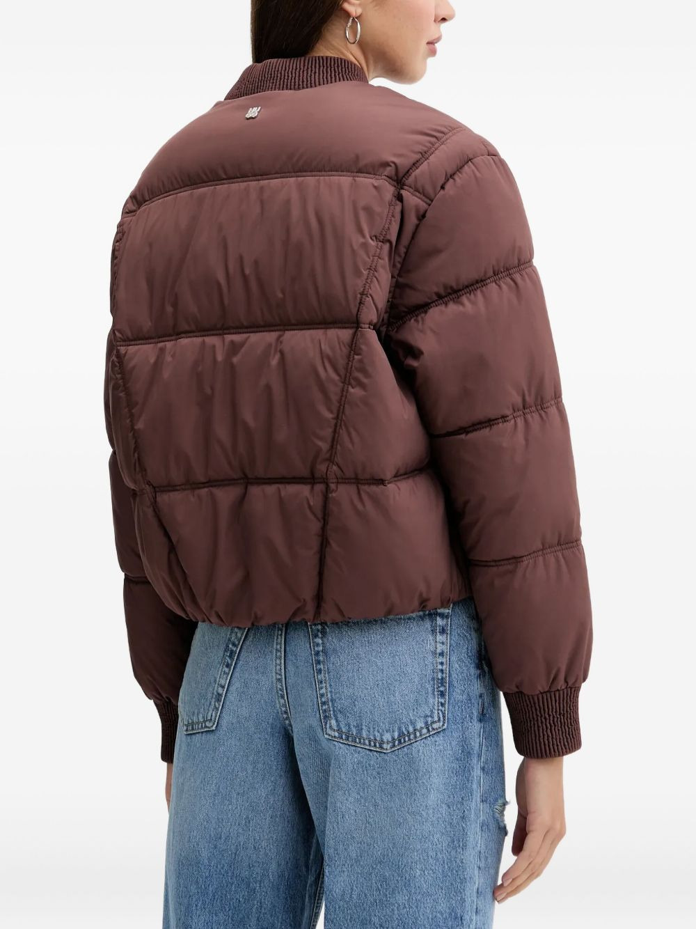 zip-fastening padded jacket - 3
