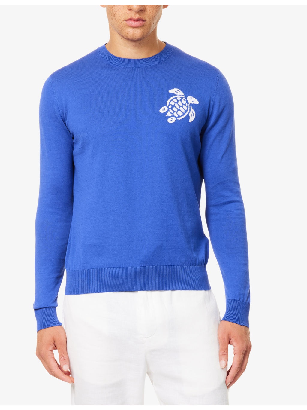 Rayol Intarsia Cotton Knitted Jumper - 3