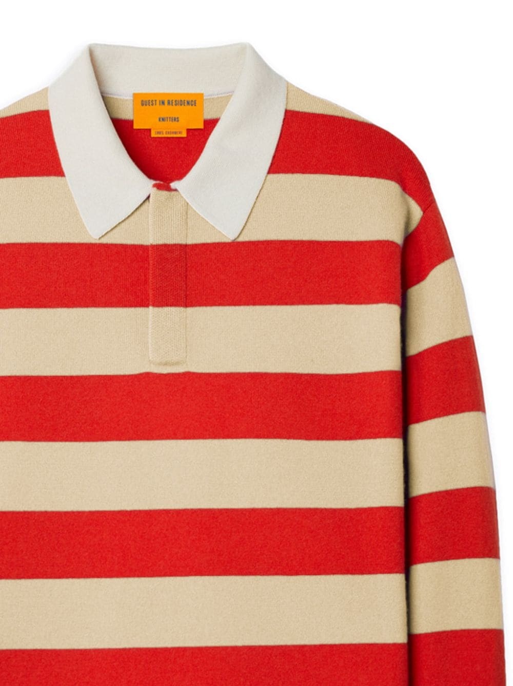 striped rugby polo top - 2