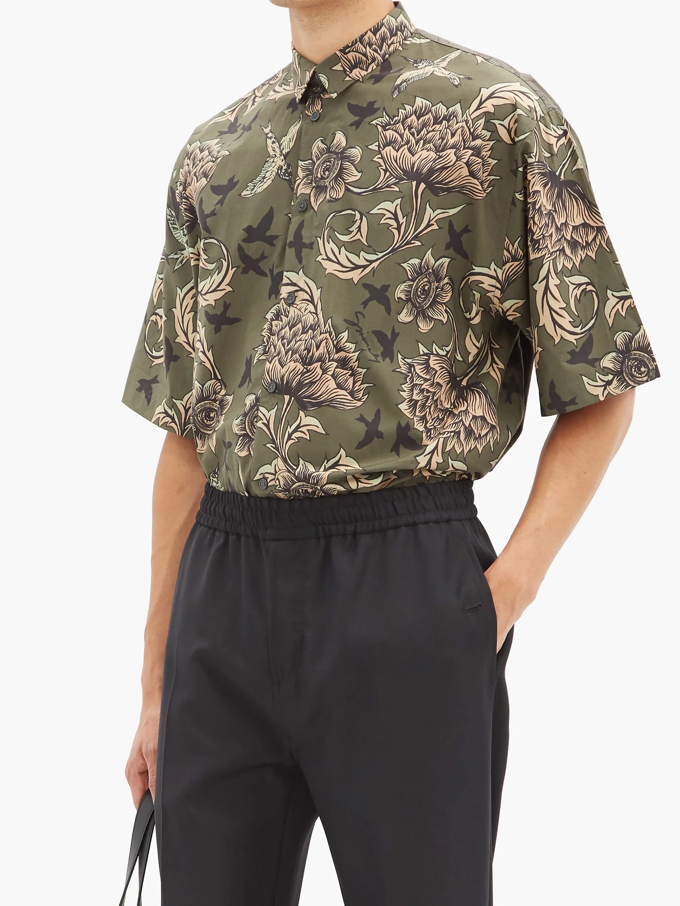 Floral and Atlantis-print cotton-poplin shirt - 2