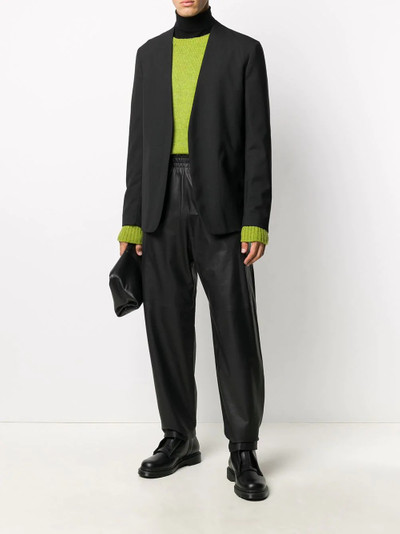 Bottega Veneta leather tapered trousers outlook