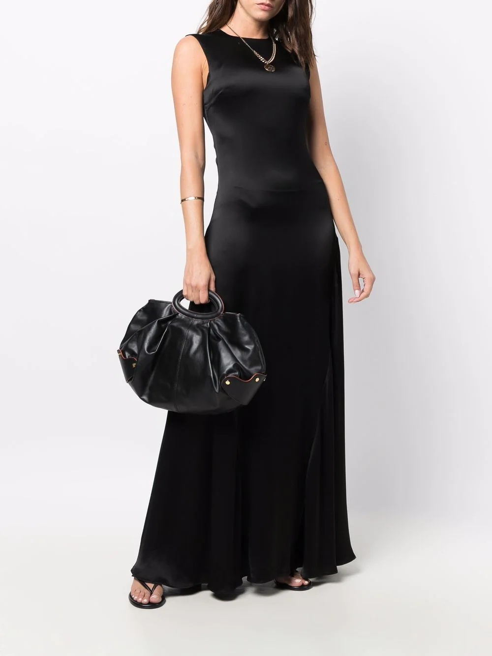 side-panel long dress - 2
