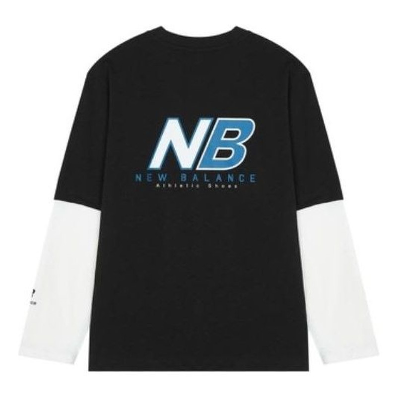 New Balance New Balance Casual Logo Top 'Black White' AMT23306-BK outlook