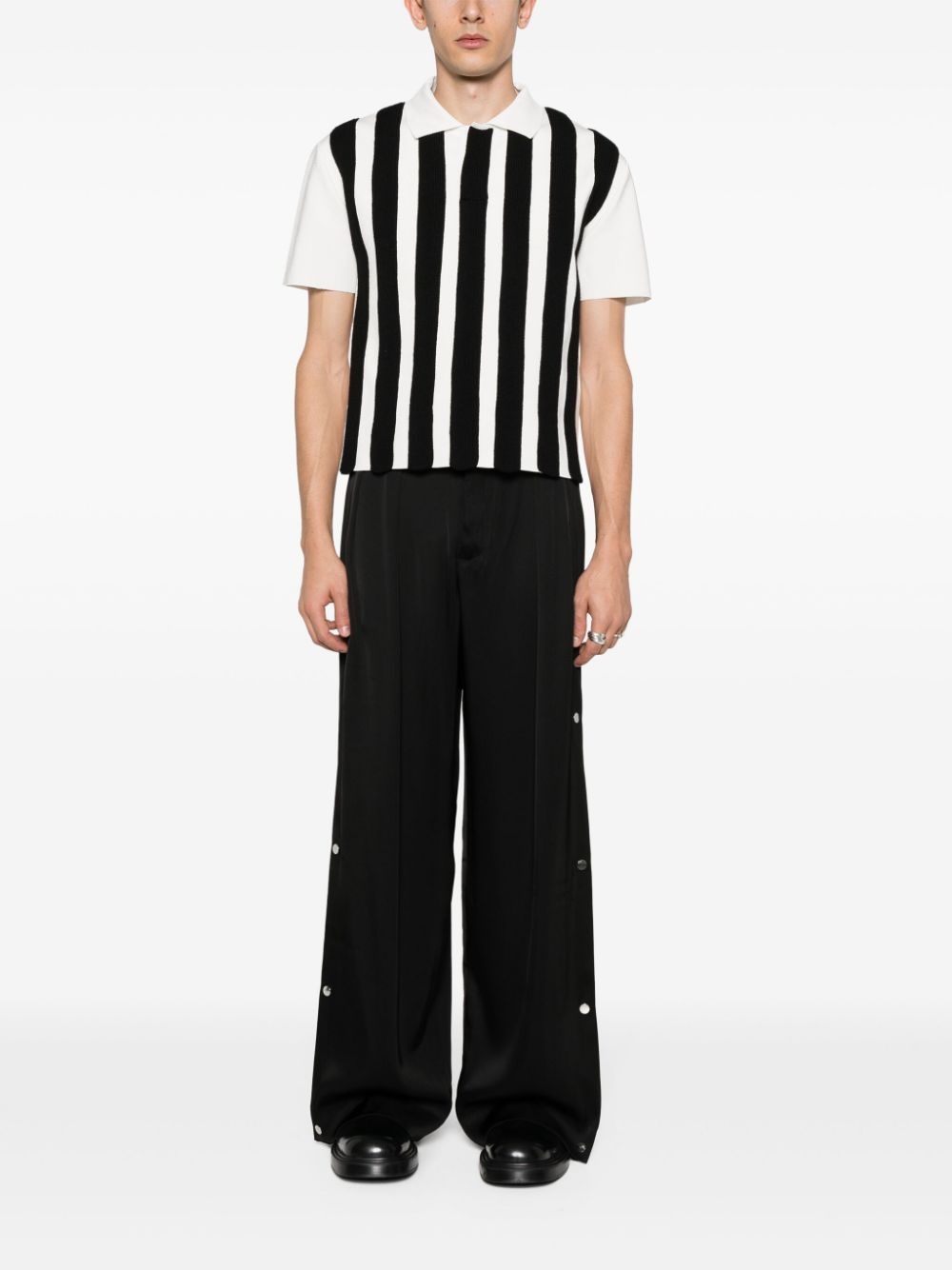 logo-plaque straight-leg trousers - 2