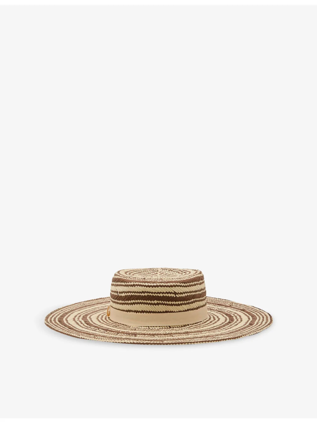 Tatiana Striped Straw Sun Hat - 1