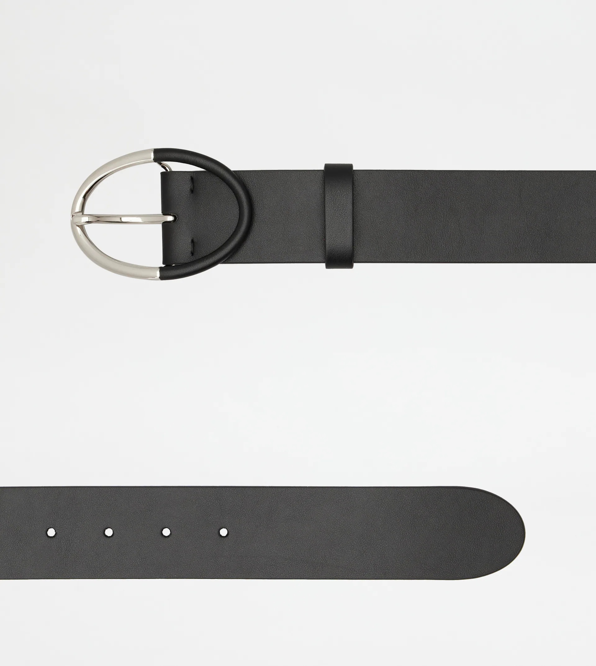 BELT IN LEATHER - BLACK - 2