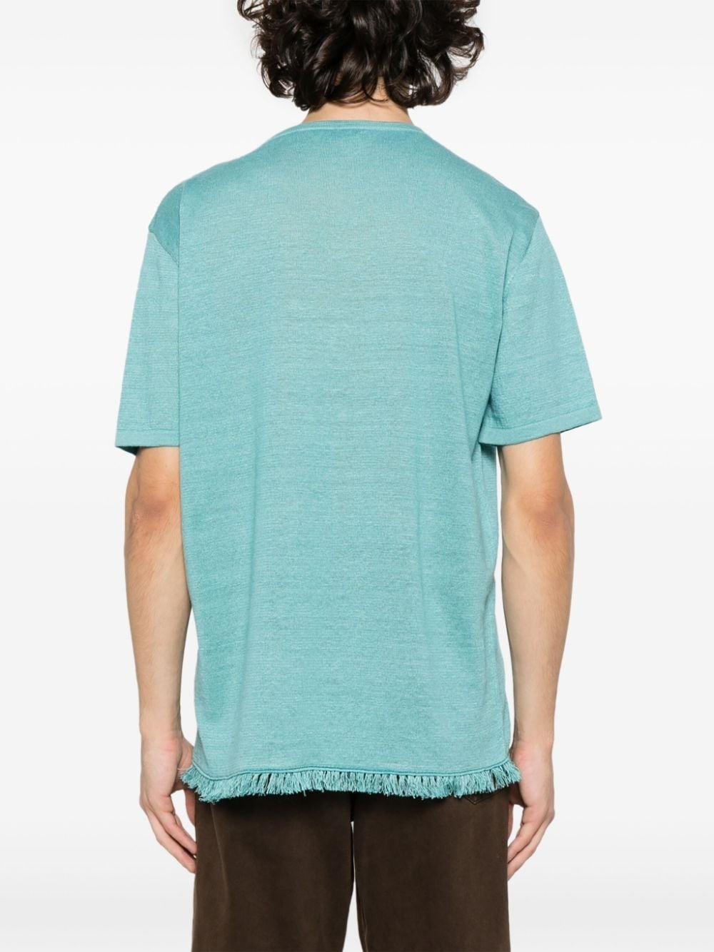 fine-knit linen T-shirt - 4