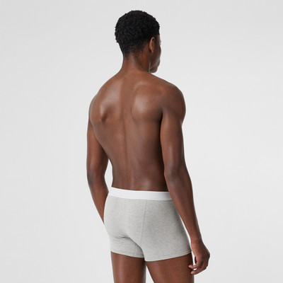Burberry Logo Detail Stretch Cotton Boxer Shorts outlook